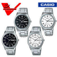 Casio Standard (ประกันศูนย์เซ็นทรัล 1ปี) รุ่น MTP-V006D-7B (สีขาวขีดโรมัน)  MTP-V006D-1B (สีดำขีดโรมัน) MTP-V006D-1B2 (สีดำตัวเลข) MTP-V006D-7B2 (สีขาวตัวเลข)