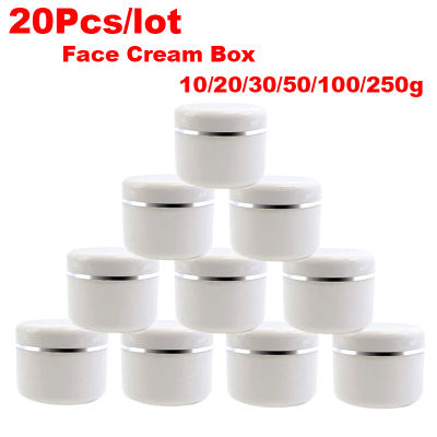 20Pcs 30g 50g 100g 250g Empty Cosmetic Plastic Face Cream Box Lipstick Face Cream Pot Pot Refillable Container Bottle