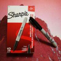 【small stationery】  ♛▪✔[FairPriceSupplies] ประหยัด! Sharpie ปากกามาร์คเกอร์คงทนดีจุด-หมึกดำ (ขายต่อโหล)