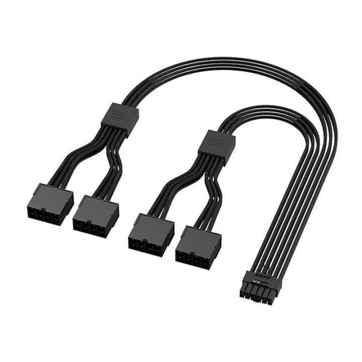 RTX 4090 4080 4070TI 16Pin(12+4) to 4X8Pin PCI-E 5.0 Sleeved Extension ...