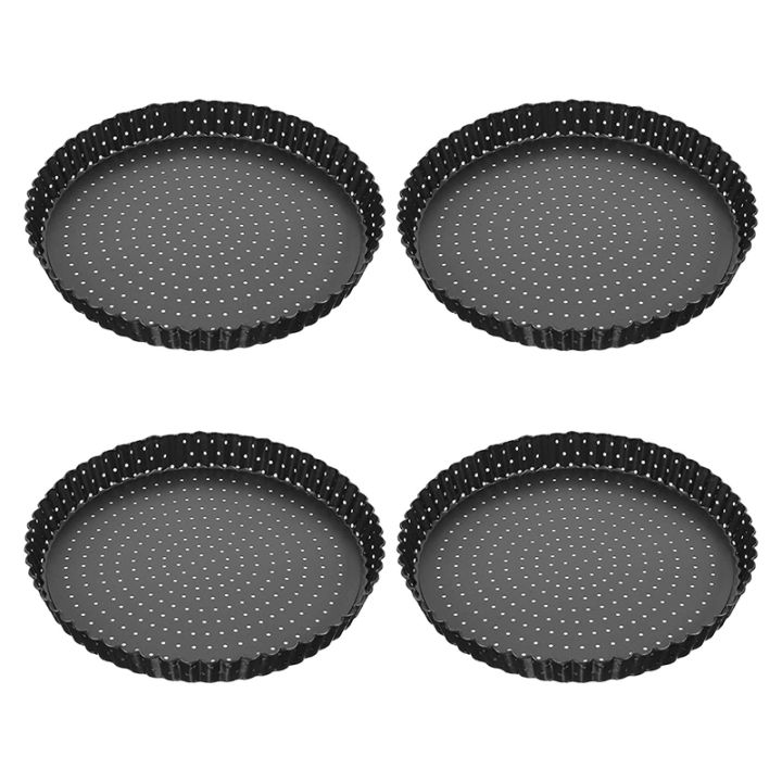 4-pack-quiche-tart-pan-5-inch-round-perforated-pizza-baking-tray-non-stick-tart-tin-with-holes-for-cakes-pies-quiches