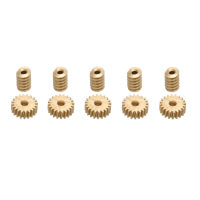 ชุด 20T Mini Worm Gear Modulus 0.2 ทองเหลือง Pinion Shaft Connector Hole Dia.1mm 1:87 Static Change Gears สำหรับ DIY รุ่น RC-lihelong3