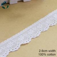 [HOT!] 4yards 2.6cm 100 Cotton Embroid Lace Sewing Ribbon Guipure Trim African Lace Fabric Warp knitting DIY Garment Accessories 3171