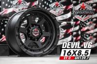 ล้อแม็กใหม่ ขอบ16 - COSMIS รุ่น DEVIL-V6 - สีดำด้าน - ขอบ16 x 9.0 x 6รู139 ET0/0 - ส่งฟรี Kerry Express - กรุณาสอบถามสต็อกก่อนกดสั่งซื้อ