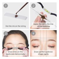 【CW】 Metal Eyebrow Positioning Semi Permannet Ruler Horizontal Microblading Level Bow