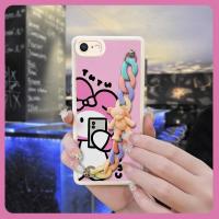 Cartoon Skin feel silicone Phone Case For iphone 7/8/iphone SE 2020/SE2 imitation leather Anti drop airbag cute