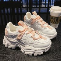 Ready Stock Fashion Women Outdoor Soft Walking White Sport Shoes Casual Thick bottom Sneakers Kasut Perempuan G115