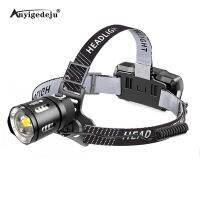 headlight XHP 50 LED Headlamp XPL V6 Head Lamp Fishing Zoomable bicycle USB Flashlight Torch Lantern For Camping lighting