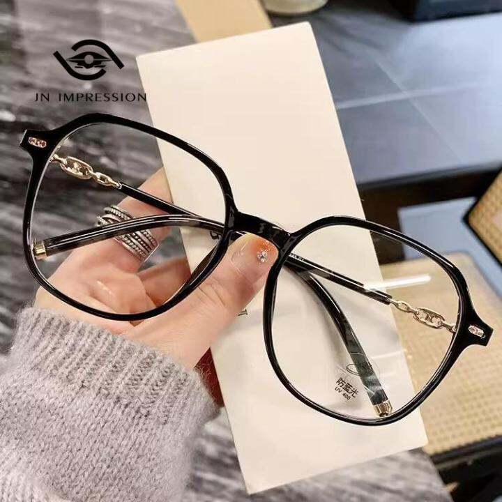 Jn Impression Summer Large Tr90 Frame Womens Anti Blue Light Glasses Commuter Street Snap 8348