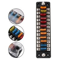 【YF】 6 Ways 12 32V 75A Fuse Box Blade Block Flame Retardant With Double Fuses Holder For Auto Car Marine Trike