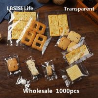 【DT】 hot  LBSISI Life 1000pcs Transparent Clear Cookie Candy Hot Seal Bag Snowflake Cake Nougat Package Small Long Cranberry Mooncake Bags