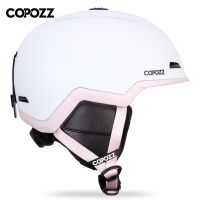 COPOZZ หมวกกันน็อคสำหรับสเก็ตบอร์ดสโนว์บอร์ดสกีเพื่อความปลอดภัยของเด็กและผู้ใหญ่หมวกนิรภัยสำหรับสกีป้องกันแรงกระแทกหมวกเล่นสกีสำหรับท่านชายหญิง