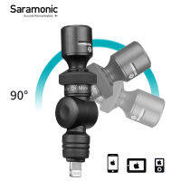 Saramonic ไมโครโฟนอัจฉริยะ Di มินิ,ไมโครโฟนแบบปลั๊กเล่นขนาดเล็กสำหรับอุปกรณ์ IOS โทรศัพท์มือถือไมโครโฟนสำหรับบันทึกเสียงกระจายเสียง Vlogging