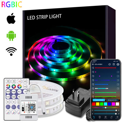 LED Strip Lights WS2812B Dream color WiFi Music APP Control WS2811 RGBIC For Computer Room Bedroom Party Kitchen 10M 20M 30M