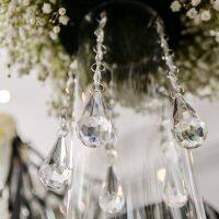 【LZ】♗  Crystal Pendant Chandelier Decoração Outdoor Garden Tree Decorações Celebração do feriado Wedding Party Decor 10Pcs