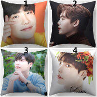 New K-Pop Lee Jong Suk 이종석 Single Side Print Polyester Pillow Cover Car Cusion Cover Sofa Home Decorative Pillowcase (Without Pillow Inner)45x45CM