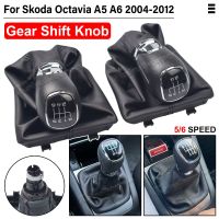 Car Gear Shift Knob Lever Stick Handle Gaiter Leather Boot Cover Case For Skoda Octavia A5 A6 2004-2012