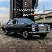 WELLY 1:24 Benz 220ล้อแม็กรถคลาสสิกรุ่นจำลอง D Iecast โลหะของเล่นยานพาหนะรถรุ่นเก็บเด็กของเล่น Gift888