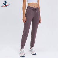 DEEPSENCE 2021 NEW High Waist Womens Sports Jogging Yoga Tracksuit Pants Drawstring Sweatpants Joggers Trousers Women