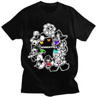 Game Undertale  mens 100% cotton round neck short -sleeved T-shirt