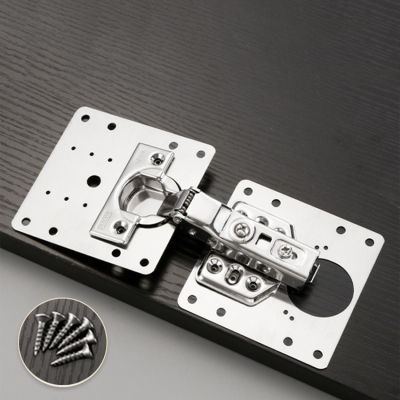 10Pcs Cabinet Hinge Repair Plate Kit Kitchen Cupboard Door Hinge Mounting Plate With Holes Flat Fixing Brace Brackets