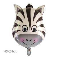 ลูกโป่งยางลูกโป่งสีเขียว Woodland Animal Palm Leaf ลูกโป่งฟอยล์ Safari Party Baloons Birthday Party Decorations Kids Balon