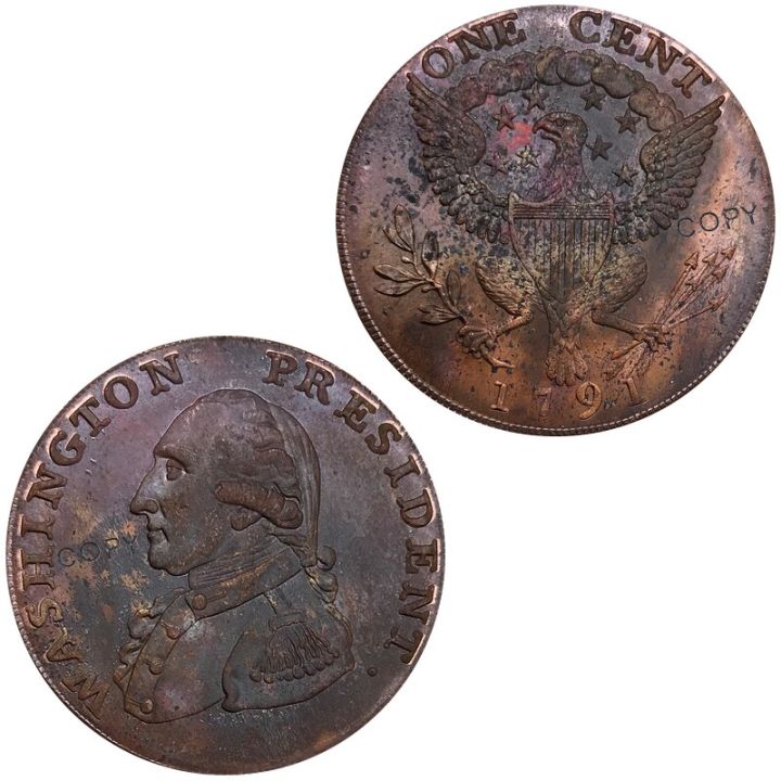ลดราคาอยู่ที่1792-1795-1791เหรียญหัวชาวโรมันวอชิงตันทองแดงลอกเลียนแบบ