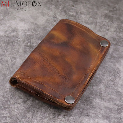 Handmade Wrinkle Wallet Original Leather Genuine Cow Leather Vertical Mens Wallets Retro Money Clips Luxury Short Billfold Purse