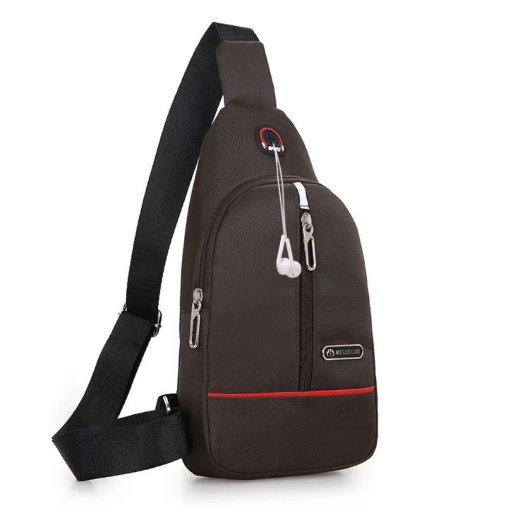 RICH&HL Sport MEIJIELUO Crossbody Bag Shoulder Chest Bags with Earphone ...
