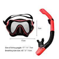 A Red Professional Snorkel Diving Mask And Snorkels Goggles Glasses Diving Swimming Breath Tube Set Snorkel Mask Swimming Equipment