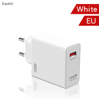 [Eqrbtl] 120W อะแดปเตอร์ชาร์จไฟที่ชาร์จไฟรวดเร็ว USB สำหรับ iPhone Xiaomi Samsung