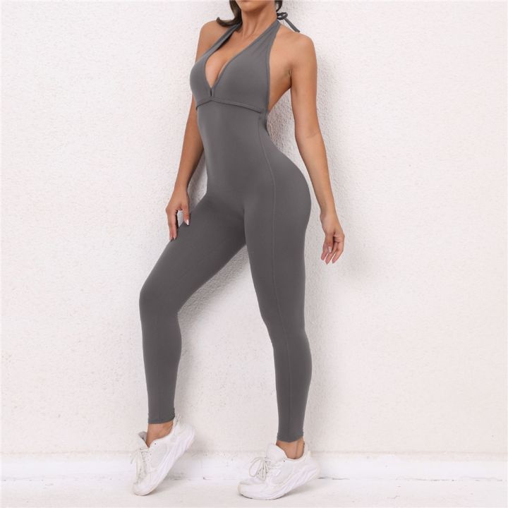สหรัฐอเมริกา-stock-2023-pad-halter-แขนกุด-backless-ชุดกีฬาผู้หญิง-sportwear-หนึ่งชิ้นชุดเล่นโยคะออกกำลังกาย-overalls-active-wear