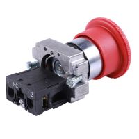 2 Pcs 22mm NC Red Mushroom Emergency Stop Push Button Switch 600V 10A ZB2-BE102C