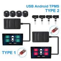 USB ความดันยางเซ็นเซอร์ TPMS ยางสำรองเซ็นเซอร์ภายในภายนอก4ตัวสำหรับวิทยุติดรถยนต์เครื่องเล่นดีวีดี Huanghanzhong4