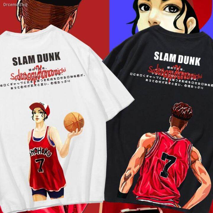 ข้อเสนอพิเศษ-tshirt-slam-dunk-t-shirt-slam-dunk-เสื้อยืดแขนสั้นผู้ชายเสื้อบาสเกตบอลกีฬา-sakuragi-hanado-อะนิเมะพิมพ์-xia-kobe-ที่ระลs-5xl