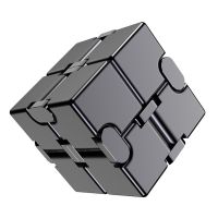 Infinite Cube Aluminum Alloy Metal EDC Stress Relief Mini Toy Portable Office Infinite Flip Cubic Fidget Relax Venting Toys