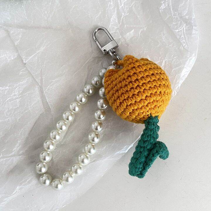 vintage-ornaments-bohemian-keychain-european-key-ring-key-ring-girl-pearl-chain-woolen-thread-hooked-tulip-keychain-cute-girl-pearl-chain