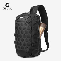 OZUKO Multifunction Crossbody Bag Men Shoulder Bagpack Anti-theft Chest Bag Waterproof Sling Bag USB Charge