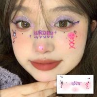 original Kuromi Little Devil Library Inspired Makeup Careful Demon Makeup Halloween Cute Creative Makeup Tattoo Stickers