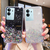 ในสต็อกโทรศัพท์เคสสำหรับ VIVO V29 Y27 Y78 5G 4G 2023ใหม่เลื่อมมันวาวดาวท้องฟ้าเคสโปร่งใส TPU กันกระแทก VIVV29ฝาหลัง5G บางพิเศษ