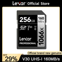 Lexar อย่างเป็นทางการ SD การ์ด1066X ความเร็วสูง160เมกะไบต์วินาที64กิกะไบต์128กิกะไบต์256กิกะไบต์ SDXC UHS-I U3 4พัน V30 Class 10แฟลชการ์ดหน่วยความจำสำหรับกล้อง