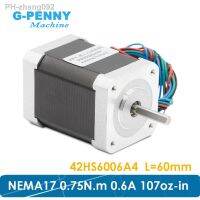 Nema17 stepper motor 0.6A 0.75Nm motor 60mm length 107Oz-in High torque Nema 17 stepper motor 7.5kg.cm For 3D printer