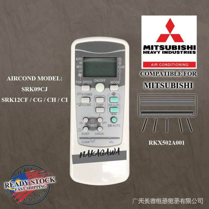 Mitsubishi remote control srk09cj/srk12cf/CG/CH / CI replacement