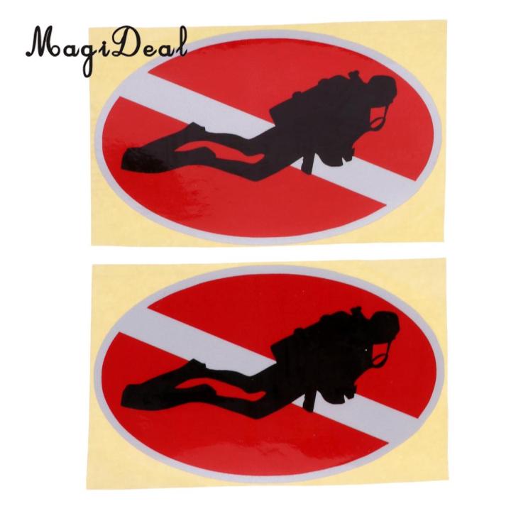 set-2-large-waterproof-reflective-scuba-diving-tank-cylinder-fin-flippers-stickers-decals-accessories