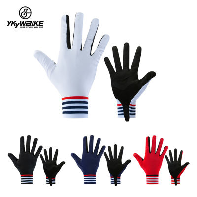 YKYWBIKE Unisex ถุงมือขี่จักรยาน Touch Screen Long Full Fingers Gel Sports Riding Racing Bicycle Gloves