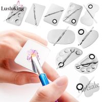 【hot sale】 ♠ B52 Stainless Steel Six-hole Steel Makeup Nail Art Palette Mixing Spatula Rod Cosmetic Polish Eyeshadow Beauty Manicure Tool