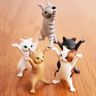 ❄✴ Cute Kawaii Cat Pen Holder Miniature Figurine Toy Earphone Bracket For Desk Room Office Home Decor Decoration Accessories