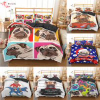 Cute Animal Bedding Set Cartoon Pug Dog Duvet Cover Sets Kids Bed Covers Queen King Twin Single Size Comforter Quilt Covers