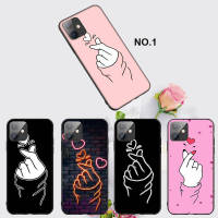 Casing หรับ iPhone 11 12 Mini X Xs XR Pro Max 6+ 6s+ 7+ 8+ 6 7 8 Plus 5 5s SE 2020 YX143 K Pop Sweet Heart Pattern Phone เคสโทรศัพท์ อ่อนนุ่ม TPU Black ปก