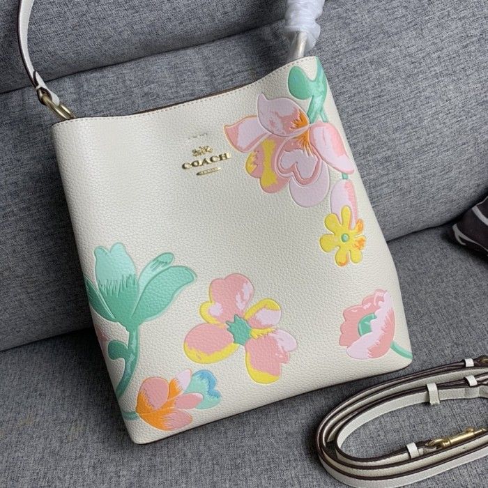 COACH®  Small Town Bucket Bag With Dreamy Land Floral Print